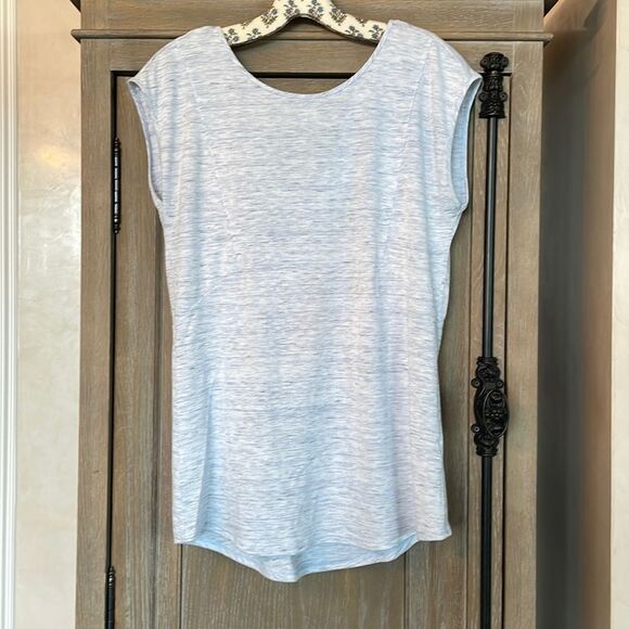 Zella shirt grey size small petite long cotton short sleeve - Picture 1 of 12